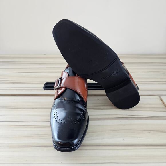 Stacy Adams Brown & Black Dress Shoes Size 6 - Picture 7 of 9